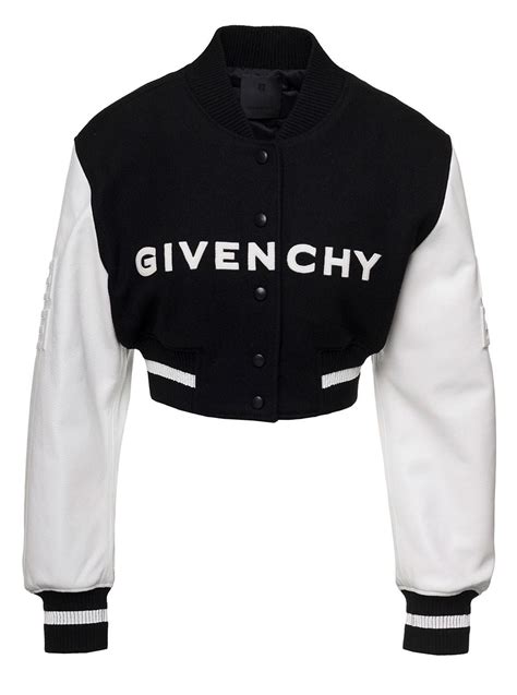 cropped givenchy jacket|Givenchy Wool Crop Varsity Jacket .